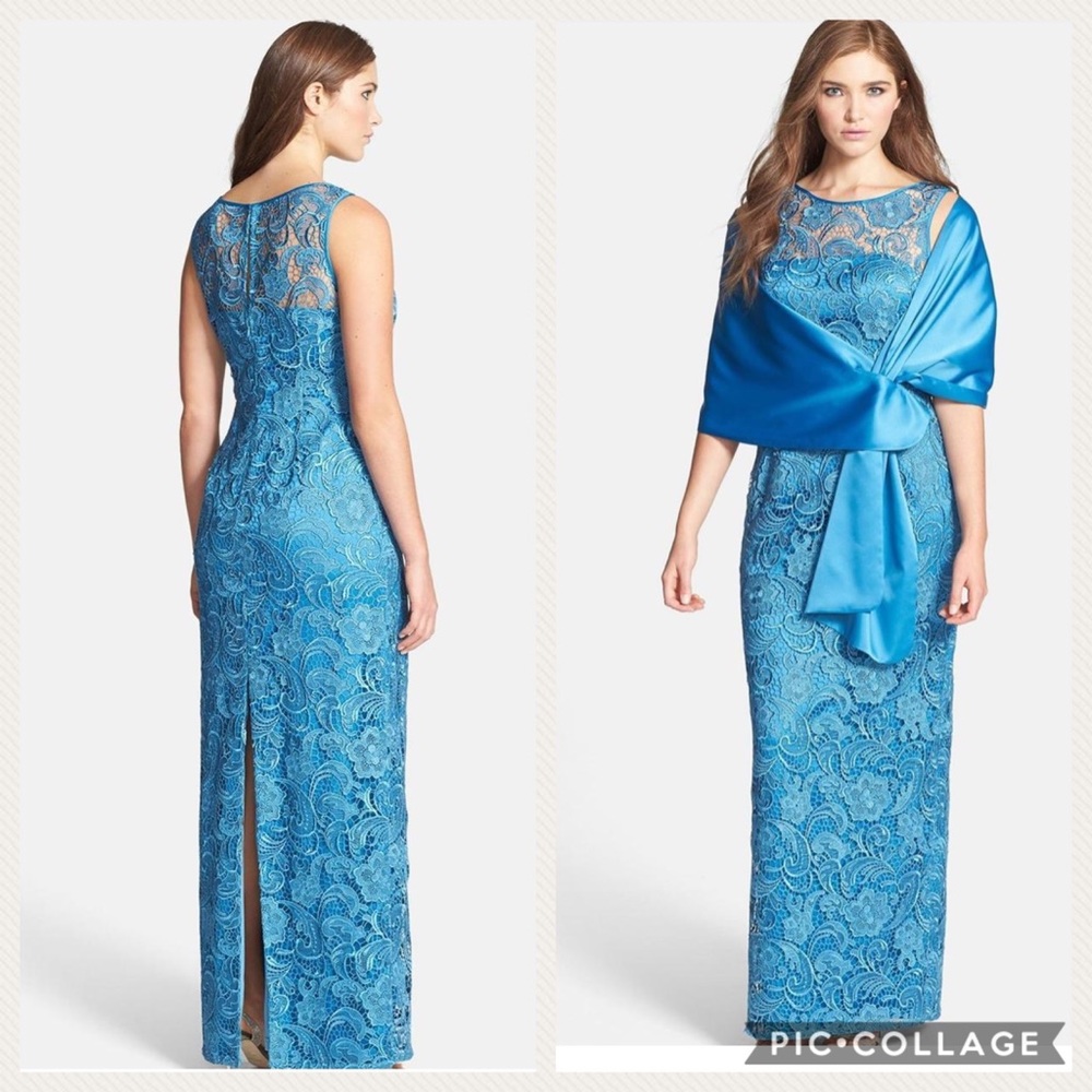 Adrianna Papell sleeveless lace long dress - Picture 7 of 7